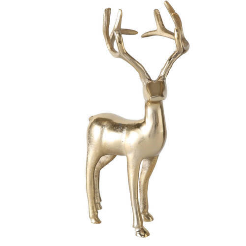 DEKOHIRSCH - Goldfarben, Konventionell, Metall (11/8/25cm)