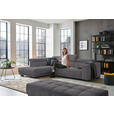 ECKSOFA in Mikrofaser Grau  - Schwarz/Grau, Design, Textil/Metall (207/301cm) - Xora