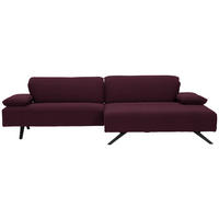 ECKSOFA in Flachgewebe Lila  - Anthrazit/Lila, Design, Textil/Metall (280/165cm) - Johann Jakob