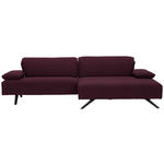 ECKSOFA in Flachgewebe Lila  - Anthrazit/Lila, Design, Textil/Metall (280/165cm) - Ambiente