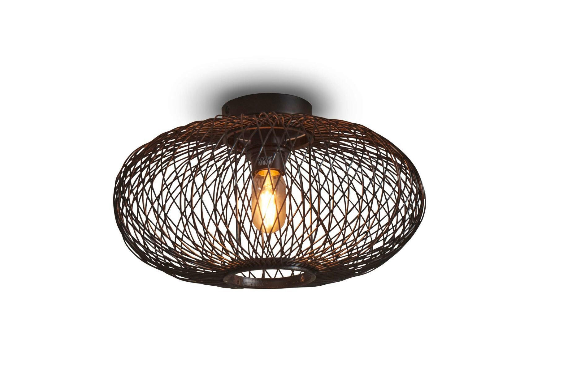 DECKENLEUCHTE GOOD&MOJO 40/20 cm - Schwarz, Trend (40/20cm) - Good & Mojo