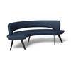 SITZBANK 238/84/154 cm Echtleder Blau Metall  - Blau/Schwarz, Design, Leder/Metall (238/84/154cm) - Joop!