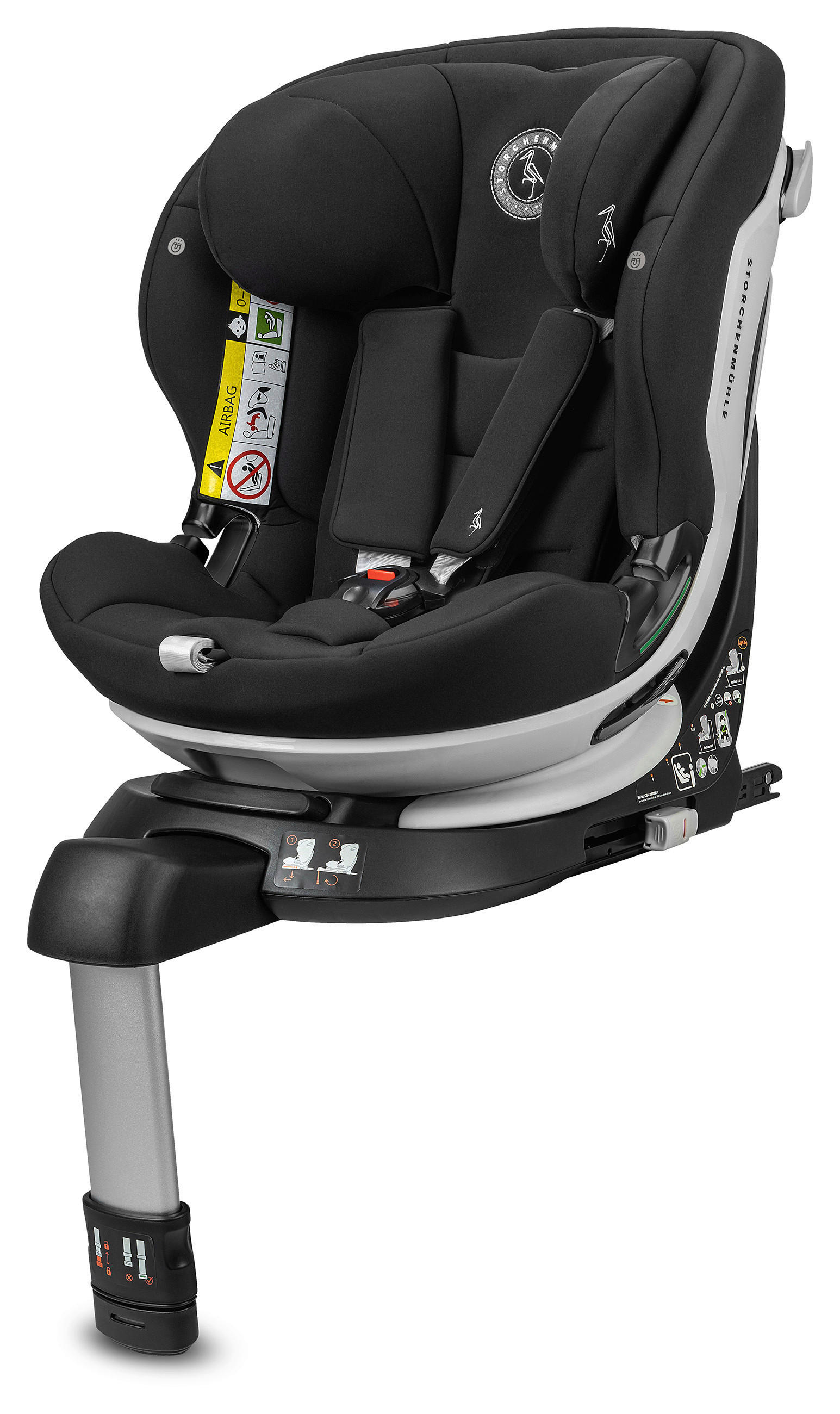 KINDERAUTOSITZ Niki Kid Onyx   - Schwarz, Basics, Textil (45/59/53,5cm) - Storchenmühle