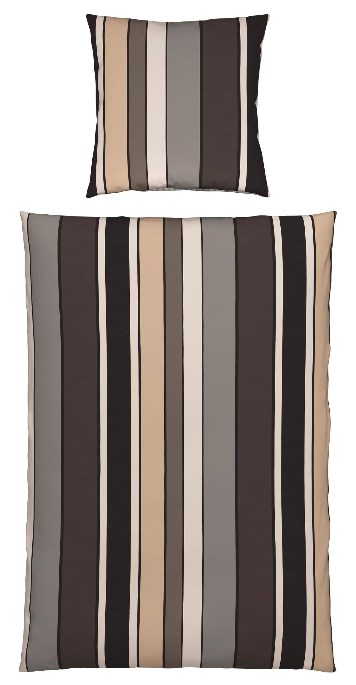 WENDEBETTWÄSCHE Flanell 135/200 cm  - Taupe, Textil (135/200cm) - Novel