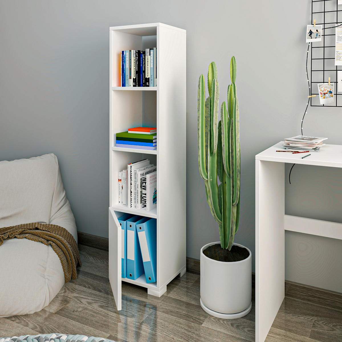 HYLLA i 31/136/30 cm vit  - vit, Design, trämaterial (31/136/30cm) - Livetastic