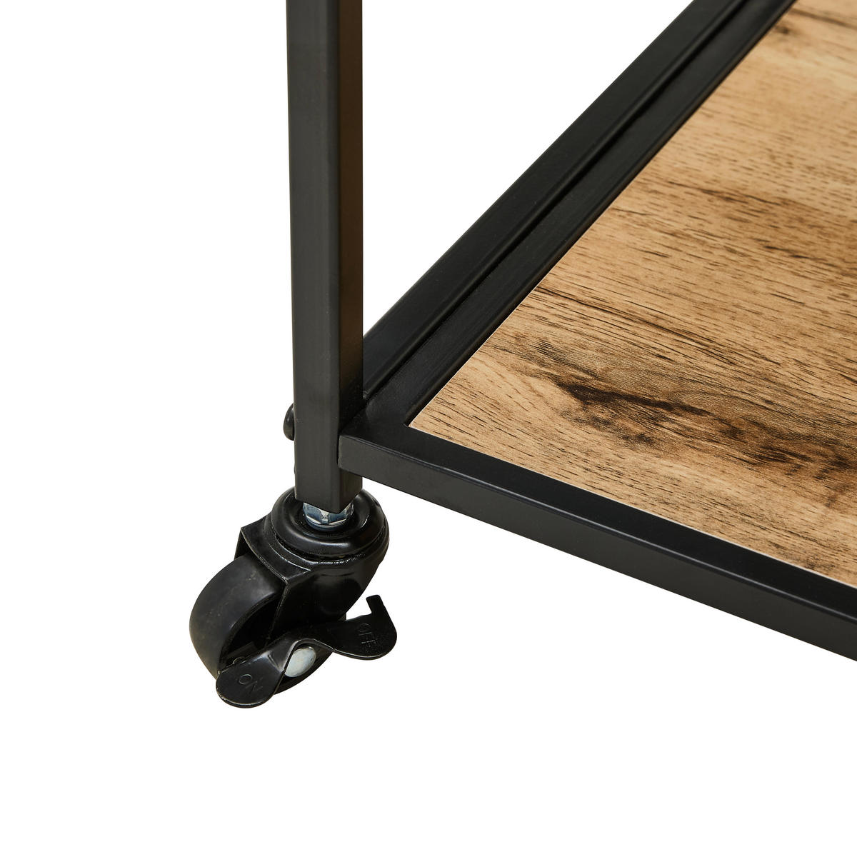 SERVIERWAGEN Schwarz, Eichefarben  - Eichefarben/Schwarz, Trend, Holzwerkstoff/Kunststoff (70,5/80/3,5cm) - Xora
