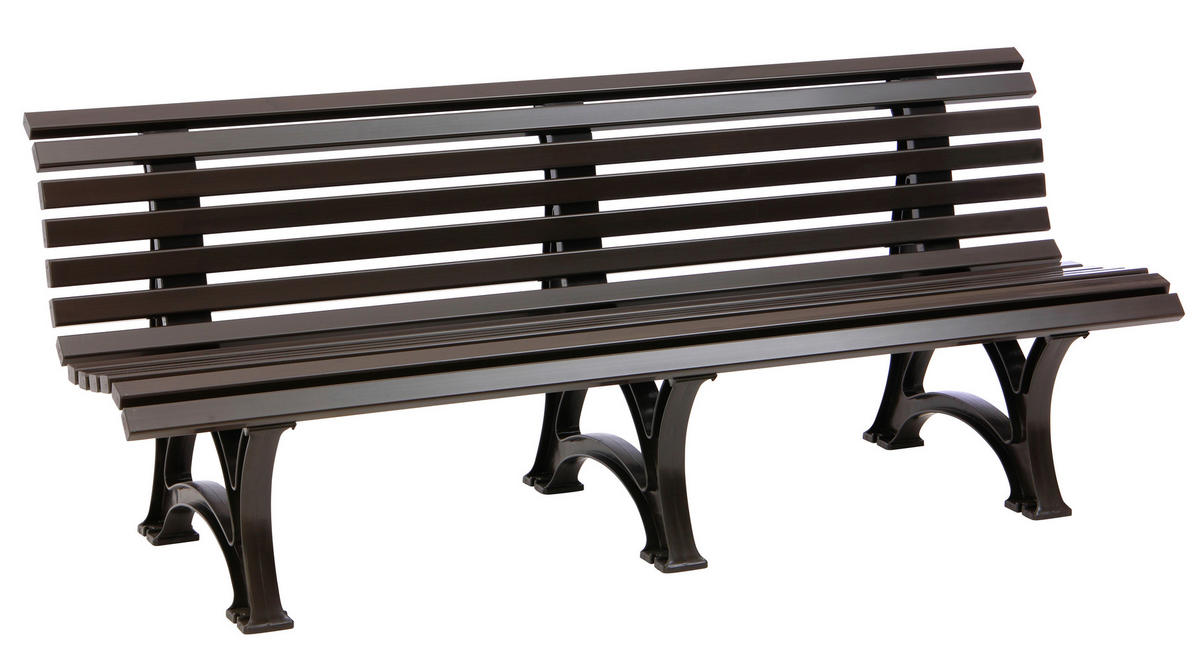 GARTENBANK 200/80/64 cm   - Braun, Basics, Kunststoff (200/80/64cm) - Modante
