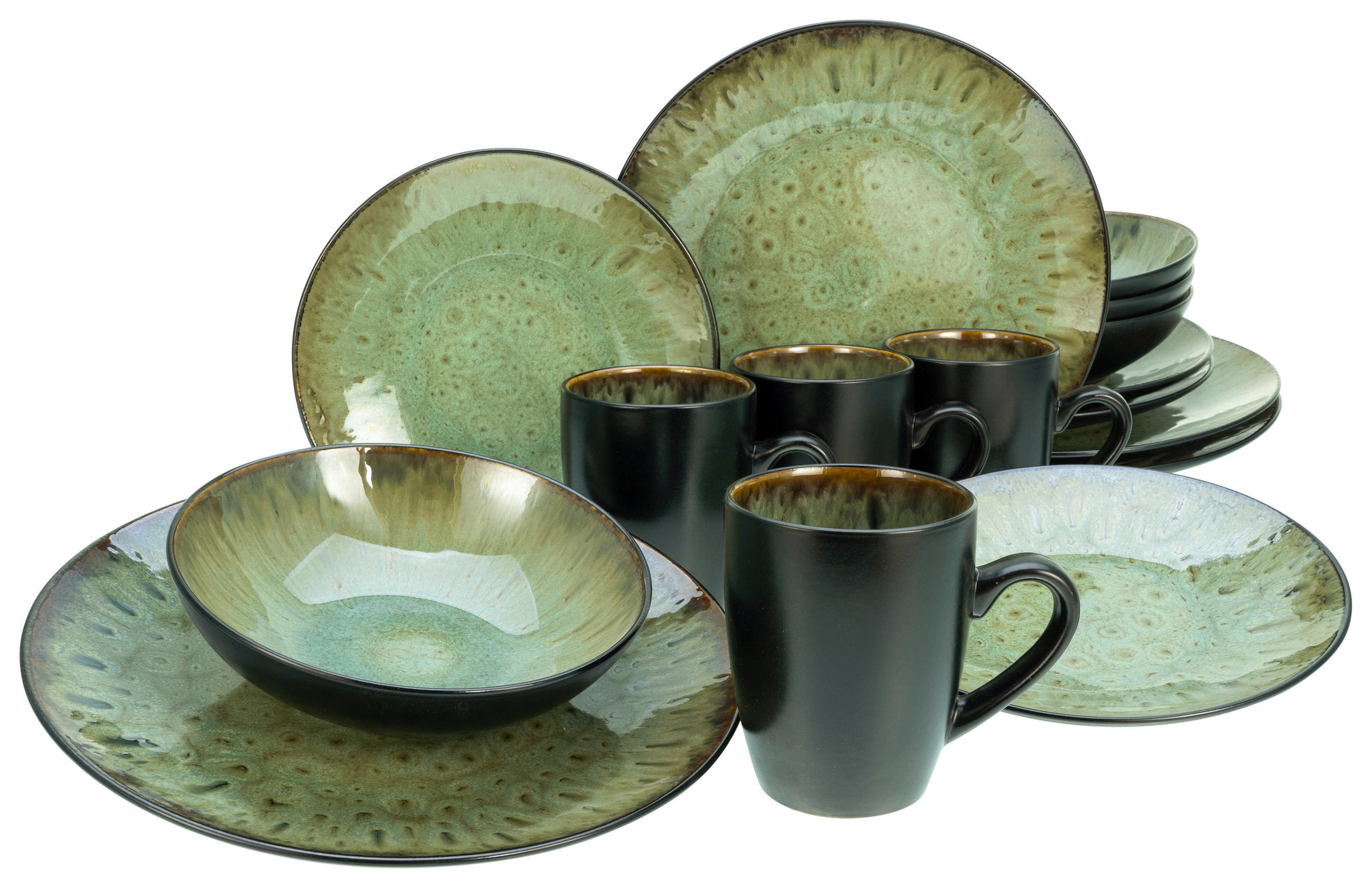 KOMBISERVICE 16-teilig 4 Personen Multicolor Jawa  - Multicolor, Trend, Keramik - Creatable