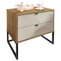 NOČNA OMARICA, hrast bianco  - hrast bianco, Konvencionalno, steklo/leseni material (60/67/47cm) - Dieter Knoll