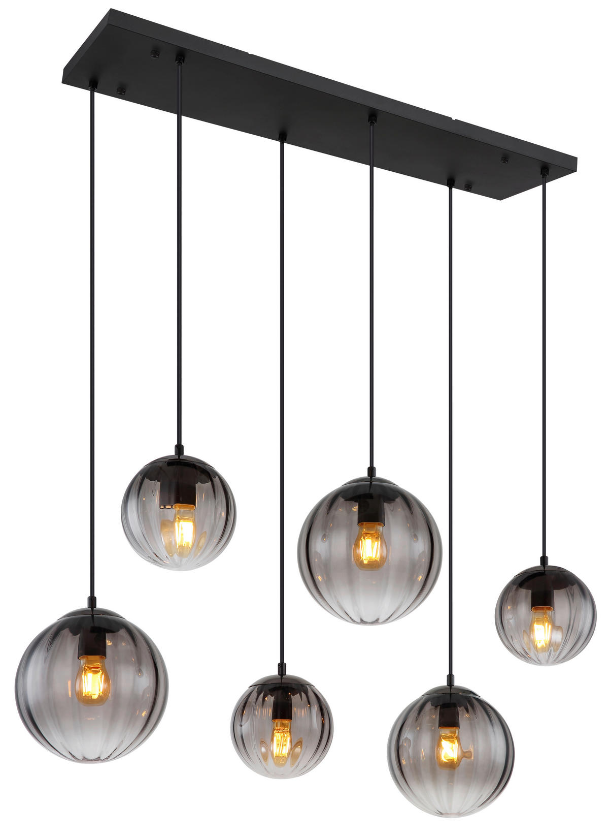 ZÁVĚSNÉ SVÍTIDLO, 93/41/120 cm  - černá/čiré, Design, kov/plast (93/41/120cm) - Globo