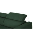 ECKSOFA in Struktur Grün 205/280 cm - Schwarz/Grün, Design, Textil/Metall (205/280cm) - Xora
