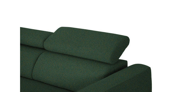 ECKSOFA in Struktur Grün 205/280 cm - Schwarz/Grün, Design, Textil/Metall (205/280cm) - Xora