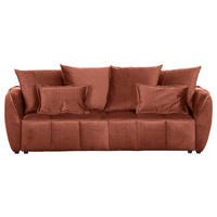 SCHLAFSOFA in Flachgewebe Rostfarben  - Rostfarben/Schwarz, Konventionell, Kunststoff/Textil (250/70/118cm) - MID.YOU