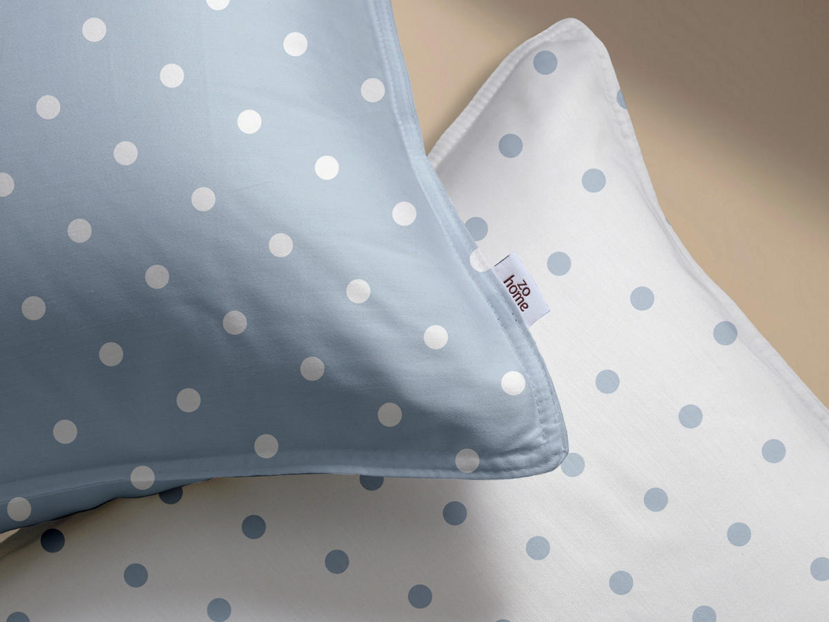 BETTWÄSCHE 2-teilig Punta-di-Cotone Renforcé 135/200 cm  - Blau, Basics, Textil (135/200cm)