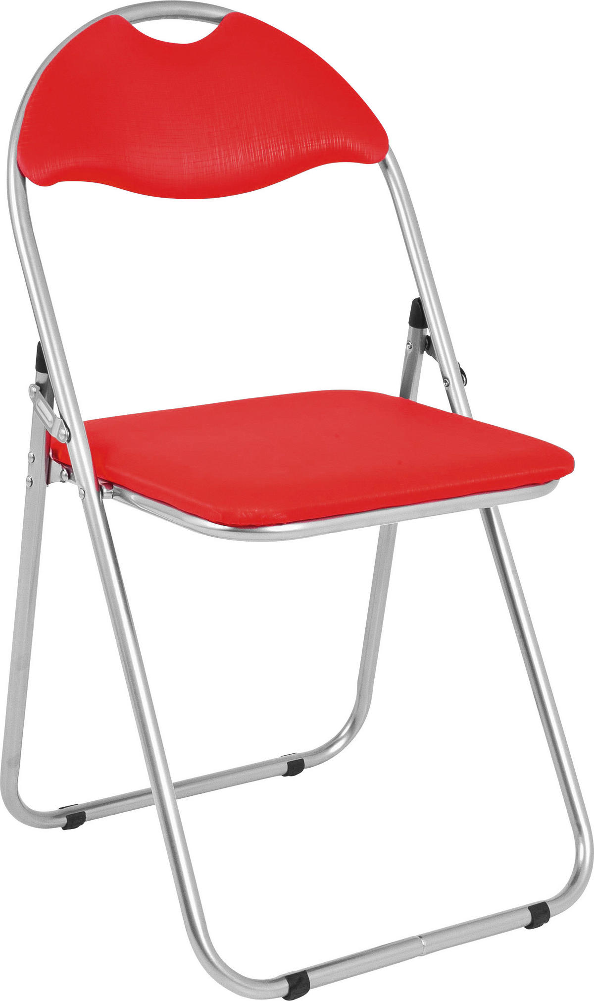 SCAUN PLIABIL in metal, textil roșu, culoare aluminiu  - roșu/culoare aluminiu, Design, metal/textil (44/80/47cm) - Boxxx