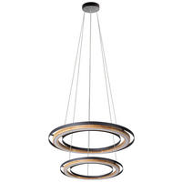 LED-HÄNGELEUCHTE 56/150 cm    - Schwarz/Naturfarben, Design, Holz/Metall (56/150cm) - Globo
