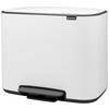 ABFALLEIMER BO TRETEIMER 11 + 23 L  - Schwarz/Weiß, Design, Kunststoff/Metall (54/44/36,5cm) - Brabantia