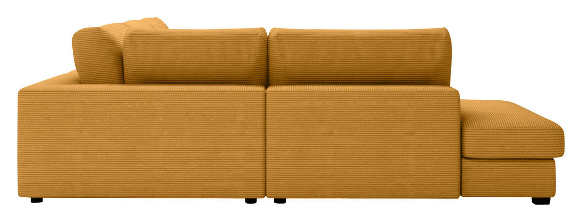 ECKSOFA in Cord Gelb  - Gelb/Schwarz, Konventionell, Kunststoff/Textil (250/314cm) - Carryhome