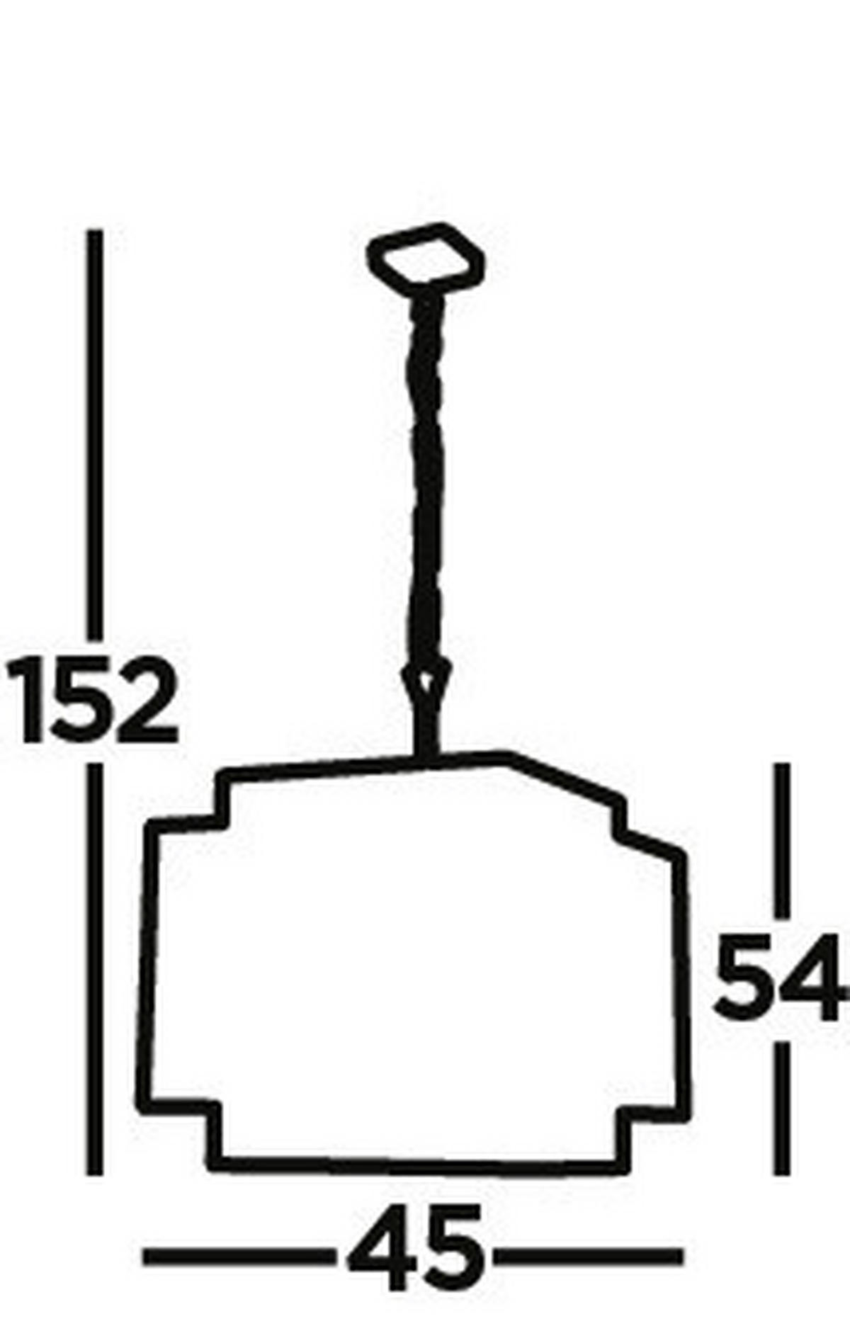 HÄNGLAMPA Crate 45/152/45 cm  - bronsfärgad/svart, Design, metall (45/152/45cm)
