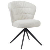 STUHL - Beige/Schwarz, Design, Textil/Metall (64/89/58cm) - Stylife