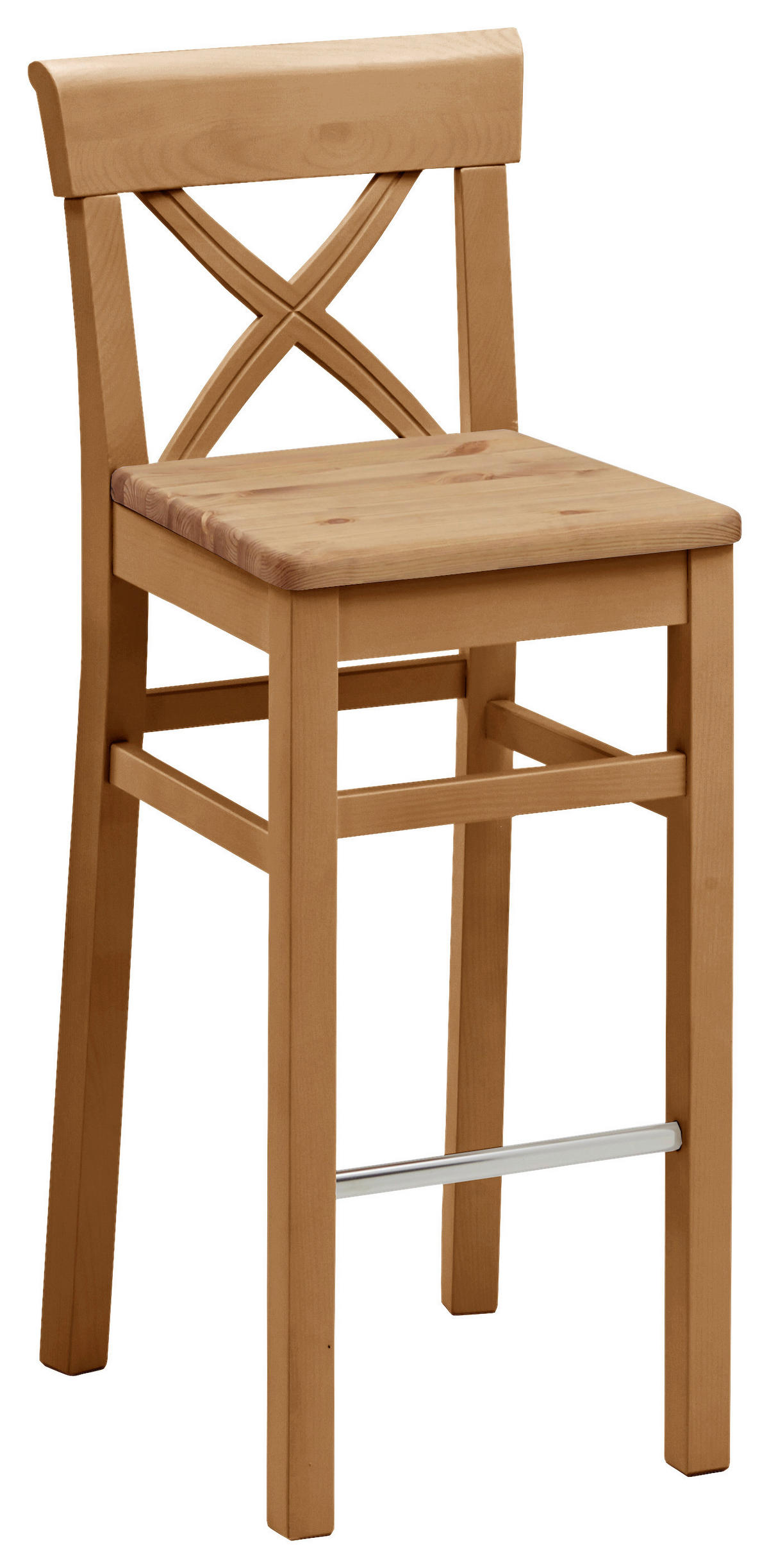 BARHOCKER Laugenfarbig Kiefer massiv  - Laugenfarbig, ROMANTIK / LANDHAUS, Holz (43,5/106/44cm) - Boxxx