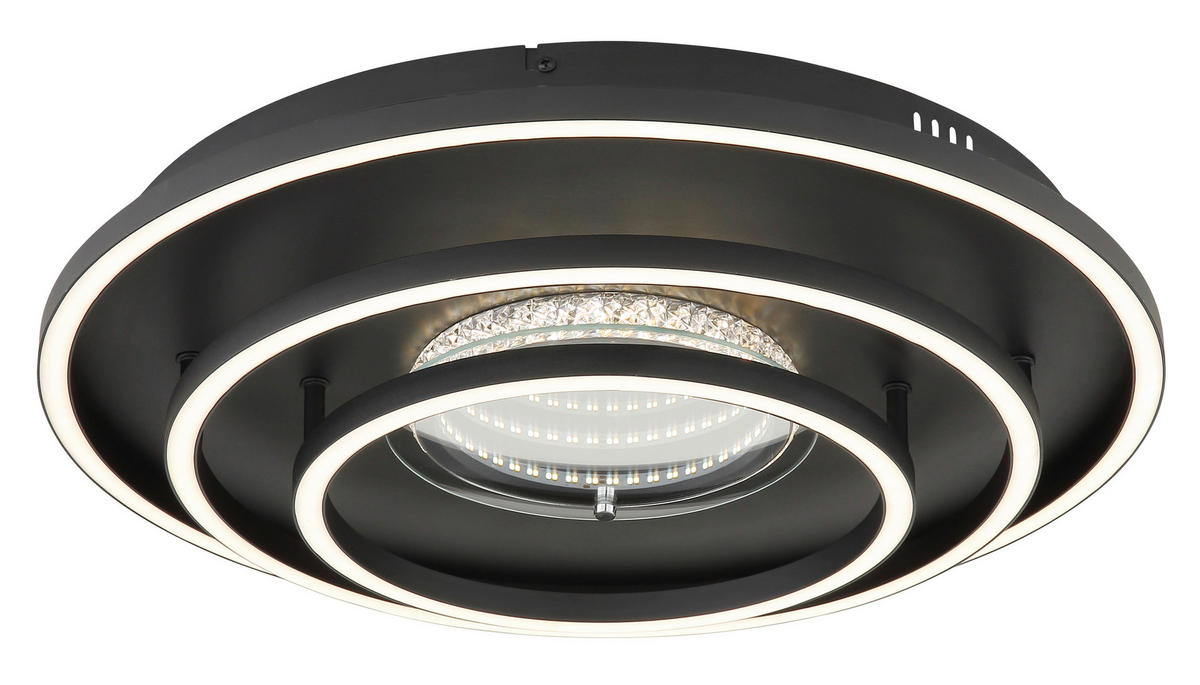 STROPNÍ LED SVÍTIDLO, 51,1/10,8 cm  - bílá/černá, Design, kov/plast (51,1/10,8cm) - Globo