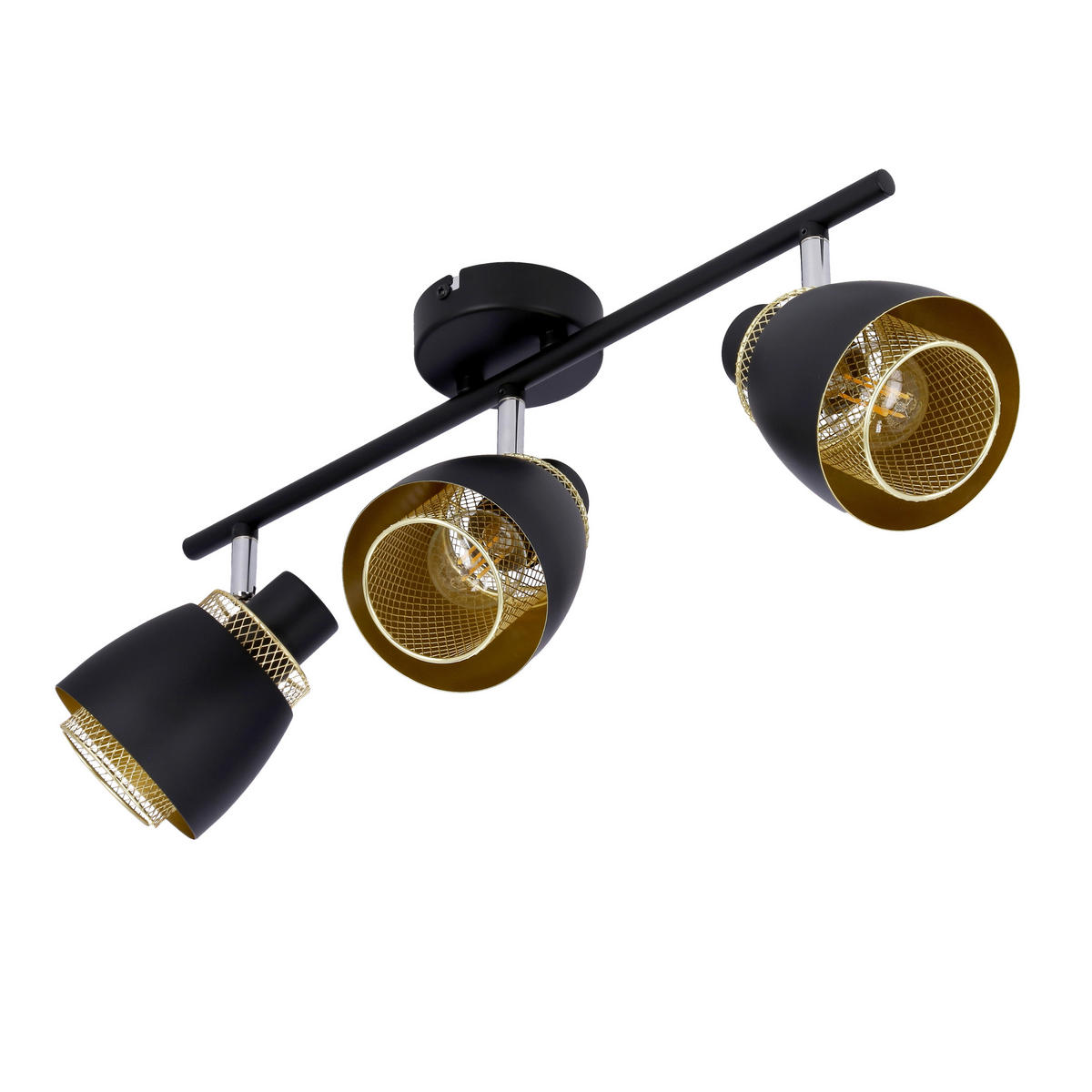STRAHLER 57.5/10/18,5 cm   - Goldfarben/Schwarz, Design, Metall (57.5/10/18,5cm)