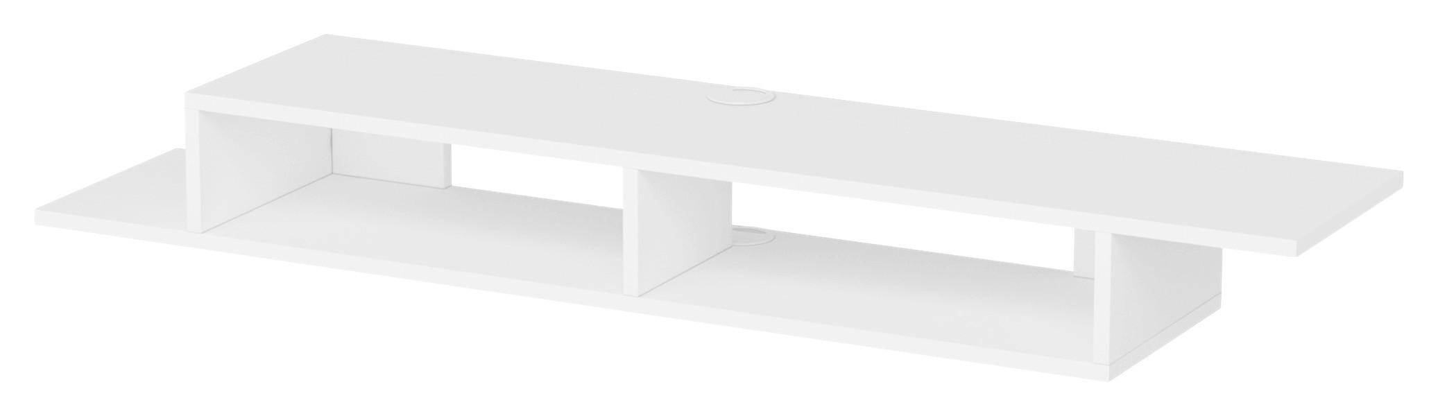 WANDBOARD149/16,4/29,6 cm Weiss  - Weiss, Design, Holzwerkstoff (149/16,4/29,6cm) - Livetastic