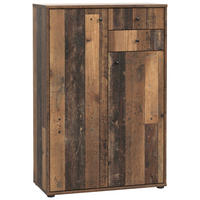 KOMMODE 73,7/111,1/34,8 cm Dunkelbraun, Graubraun  - Dunkelbraun/Graubraun, Design, Holzwerkstoff (73,7/111,1/34,8cm)