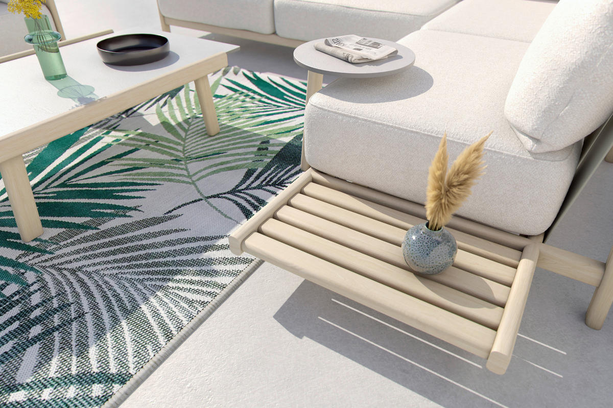 LOUNGEGARNITUR 308/264 cm Esche massiv  - Sandfarben/Taupe, ROMANTIK / LANDHAUS, Holz/Textil (308/264cm) - Dieter Knoll