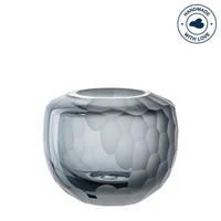 VASE  - Grau, Design, Glas (11,00/9,00/11,00cm) - Leonardo