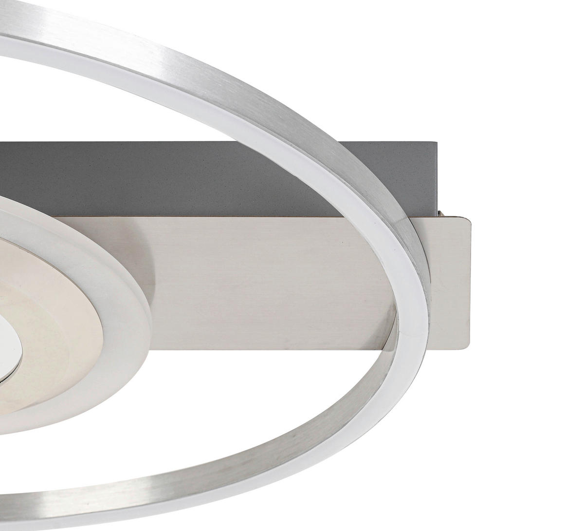 LED-DECKENLEUCHTE 42/40/6 cm   - Grau/Nickelfarben, Trend, Kunststoff/Metall (42/40/6cm) - Novel