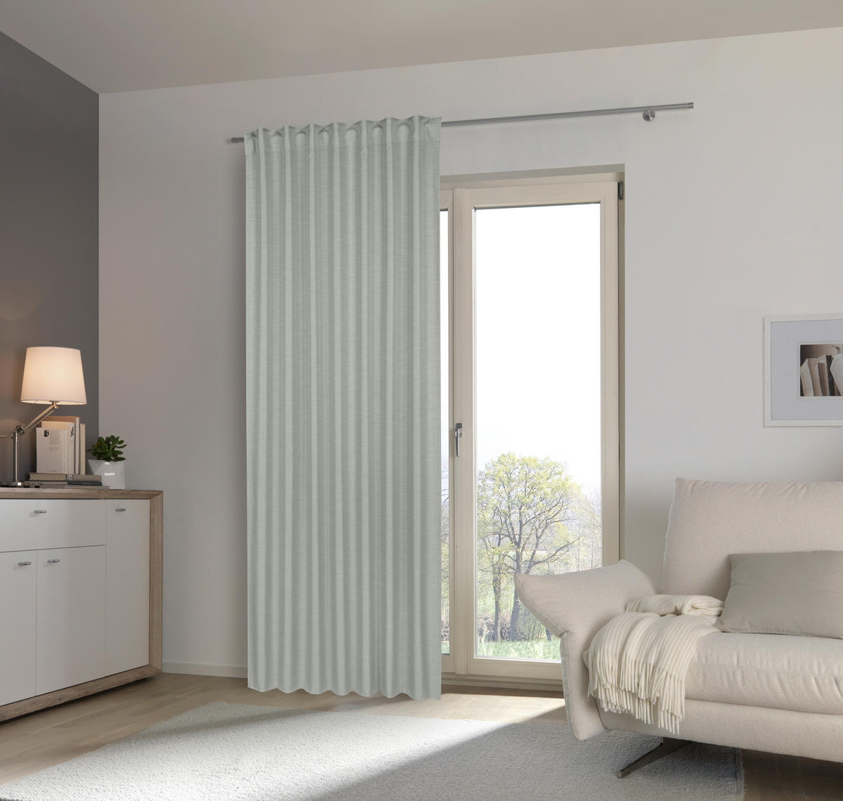HOTOVÝ ZÁVĚS, neprůsvitné, 140/245 cm - mátově zelená, Basics, textil (140/245cm) - Esposa