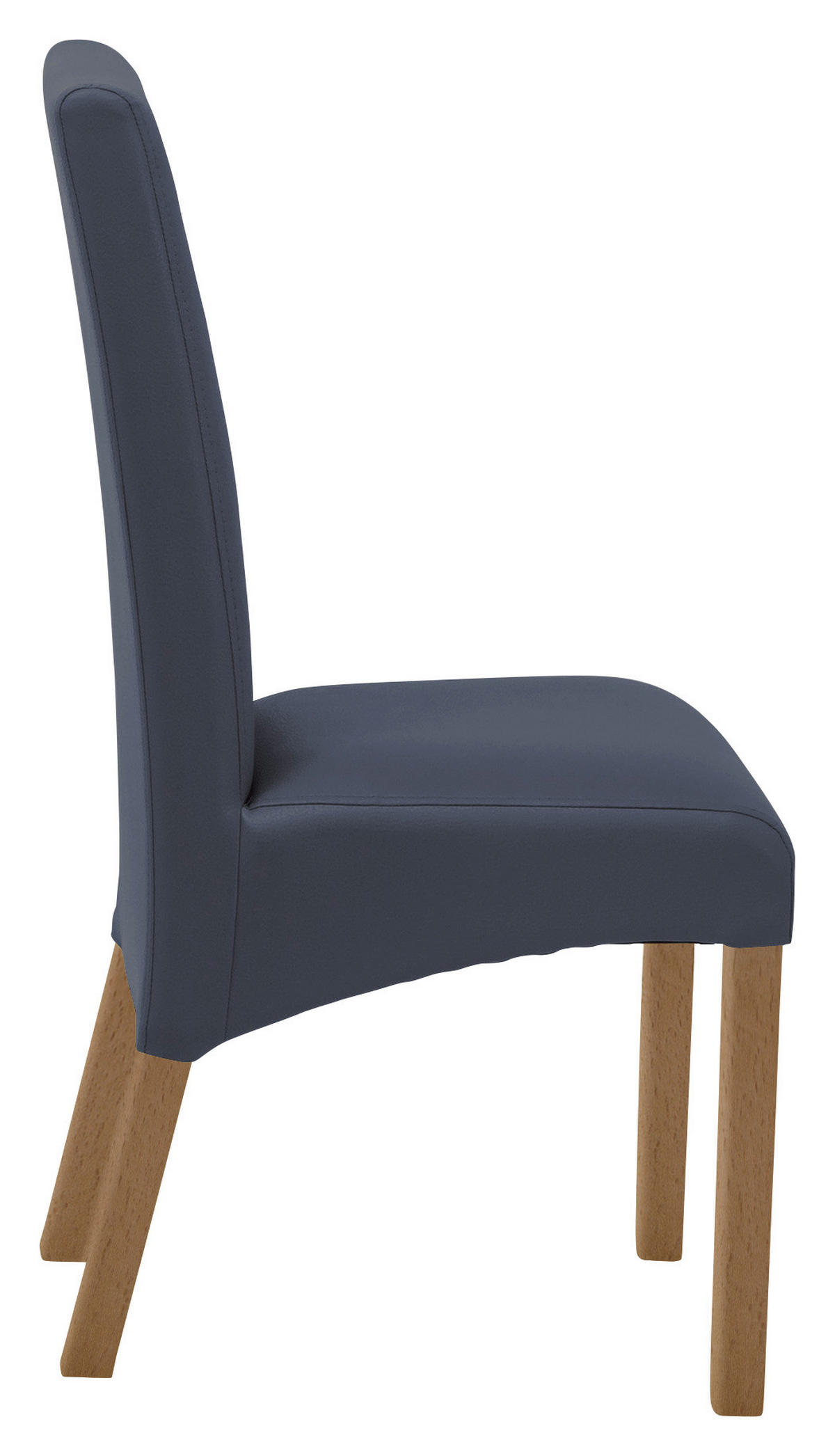 STUHL  in Lederlook Textil  - Buchefarben/Dunkelblau, KONVENTIONELL, Holz/Textil (47/102/57cm) - Carryhome