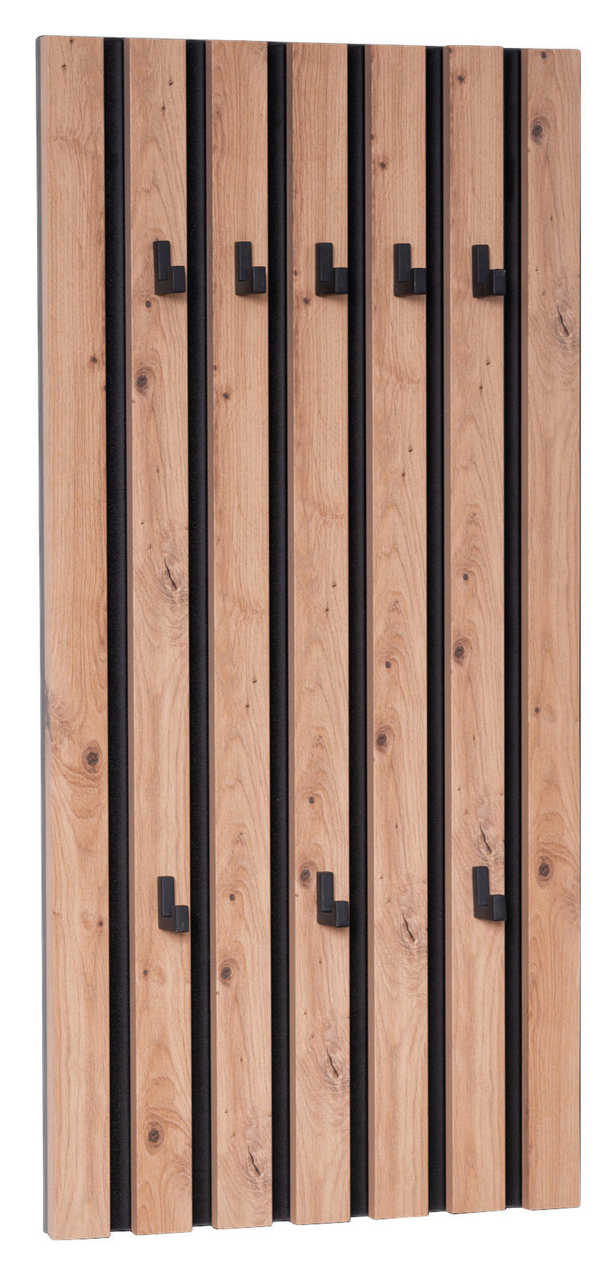 WANDGARDEROBE - Schwarz/Eiche Artisan, Design, Holzwerkstoff (45/90/4cm) - Xora