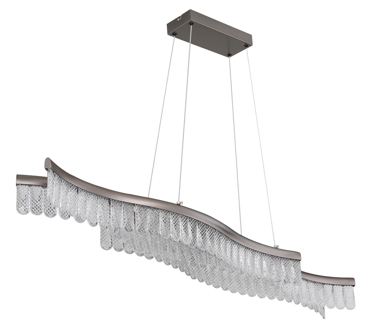 LED-HÄNGELEUCHTE JULIET 108/18/135 cm   - Klar/Graphitfarben, KONVENTIONELL, Kunststoff/Metall (108/18/135cm) - Globo