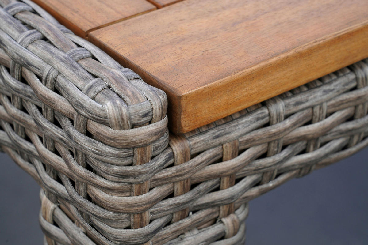 GARTENTISCH 180/100/74 cm Metall, Kunststoff rechteckig  - Beige, MODERN, Holz/Kunststoff (180/100/74cm) - Gardenson
