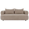 3-SITZER-SOFA Chenille Hellbraun  - Hellbraun/Schwarz, Design, Kunststoff/Textil (200/76/96cm) - Livetastic