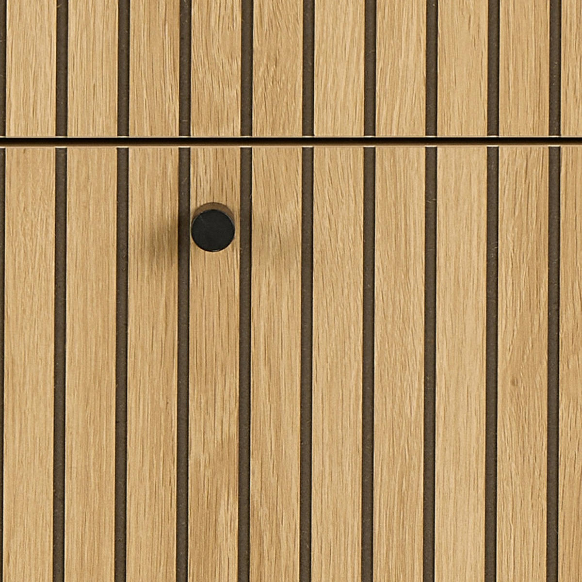 KOMODA, črna, barve hrasta  - črna/barve hrasta, Design, kovina/leseni material (157/80,4/40cm) - MID.YOU