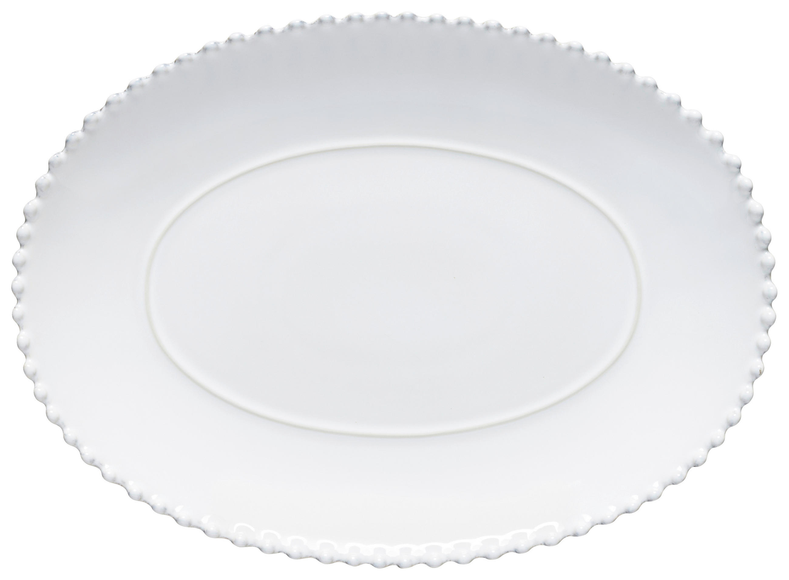 SERVIERPLATTE - Weiß Hochglanz, Basics, Keramik (34/25/3,5cm) - Costa Nova