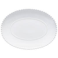 SERVIERPLATTE - Weiß Hochglanz, Basics, Keramik (34/25/3,5cm) - Costa Nova