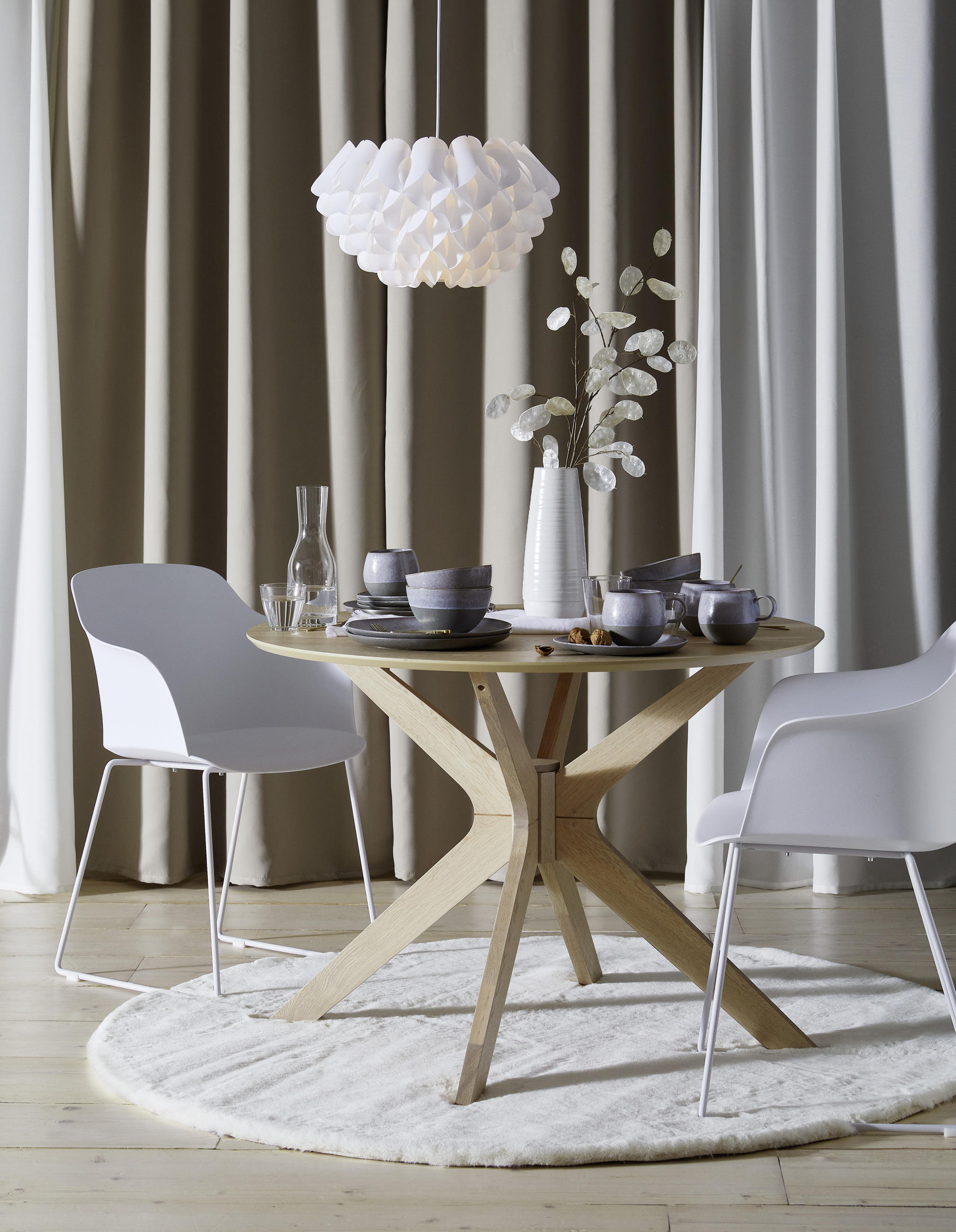 ESSTISCH in Holz 105/105/75 cm - Eichefarben, KONVENTIONELL, Holz (105/105/75cm) - MID.YOU