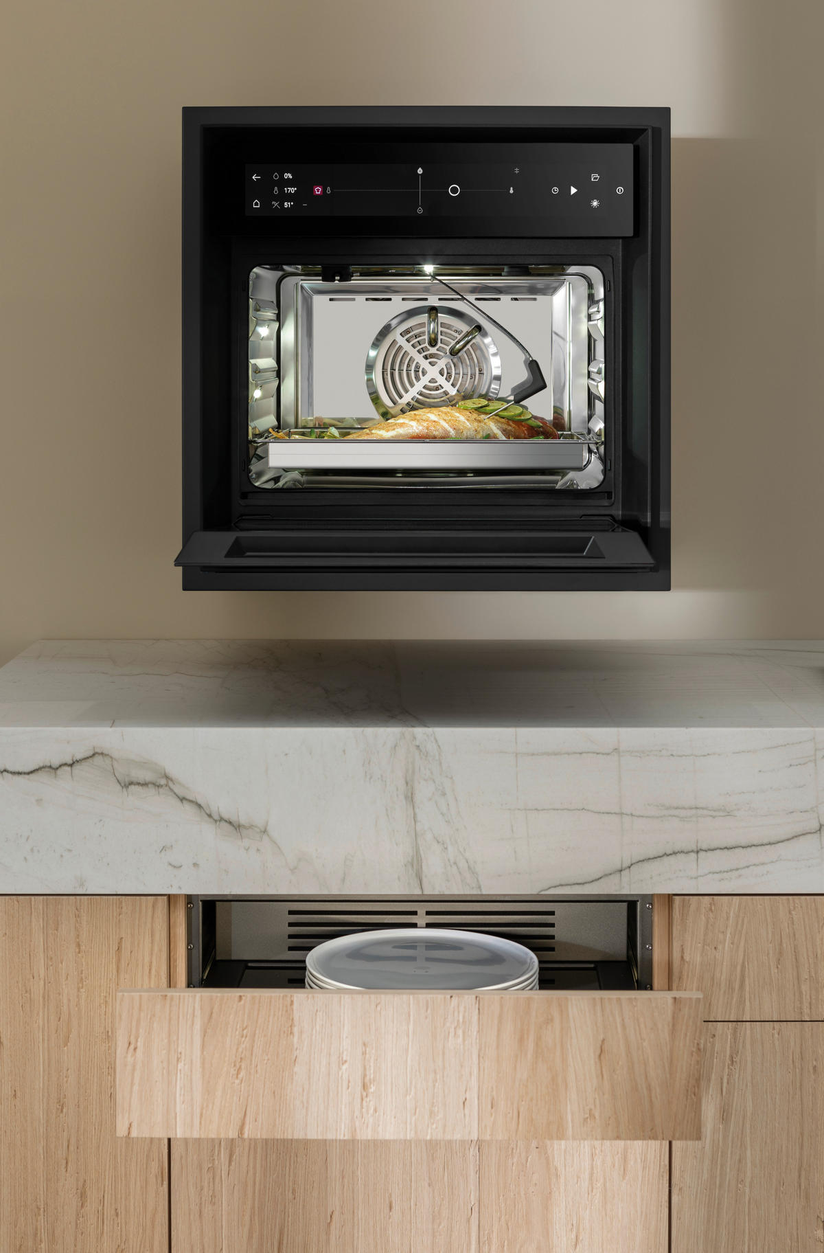 DAMPFBACKOFEN XBO  - Schwarz, MODERN, Glas/Metall (59,5/59,5/58cm) - Bora