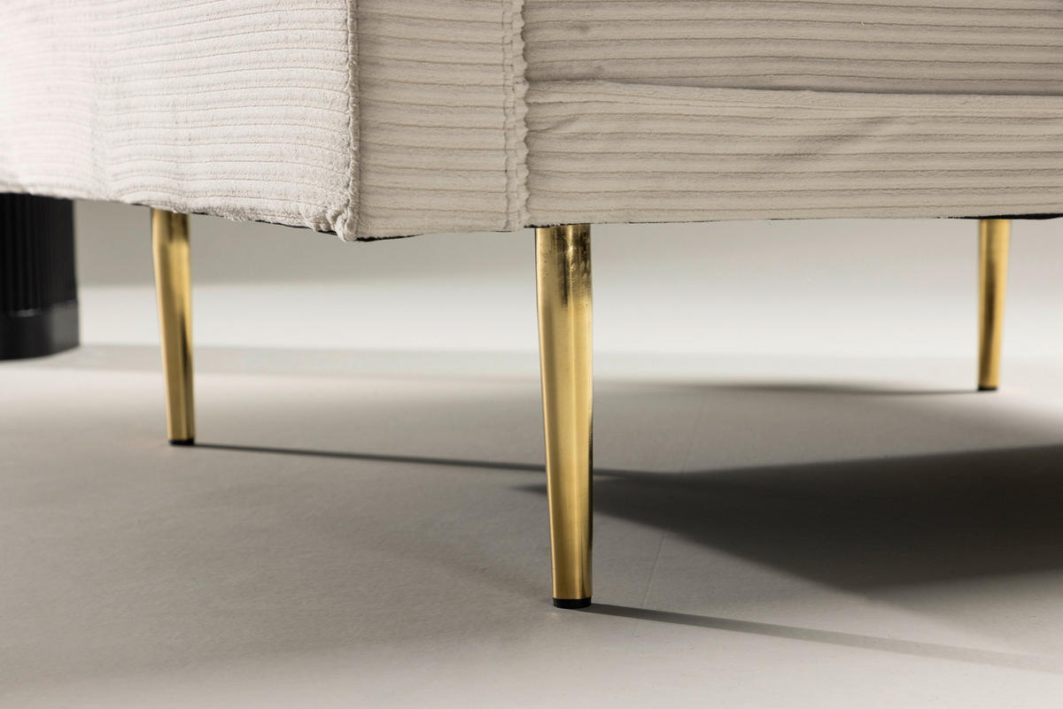 SESSEL in Goldfarben, Beige  - Beige/Goldfarben, Design, Textil/Metall (110/84/86cm) - Livetastic