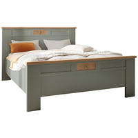 BETT 120/200 cm  in Salbeigrün, Eiche Bianco  - Eiche Bianco/Salbeigrün, LIFESTYLE (120/200cm) - Landscape