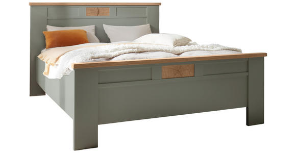 BETT 120/200 cm  in Salbeigrün, Eiche Bianco  - Eiche Bianco/Salbeigrün, LIFESTYLE (120/200cm) - Landscape