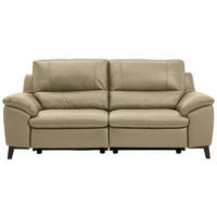 2,5-SITZER in Kombination Echtleder/Lederlook Greige  - Wengefarben/Greige, Design, Leder/Holz (216/97/95-151cm) - Livetastic