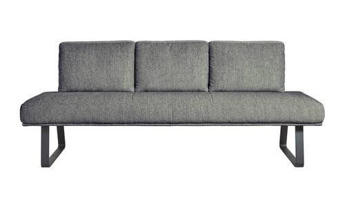SITZBANK 224/92/78 cm  in Beige  - Beige/Schwarz, Design, Textil/Metall (224/92/78cm) - Dieter Knoll
