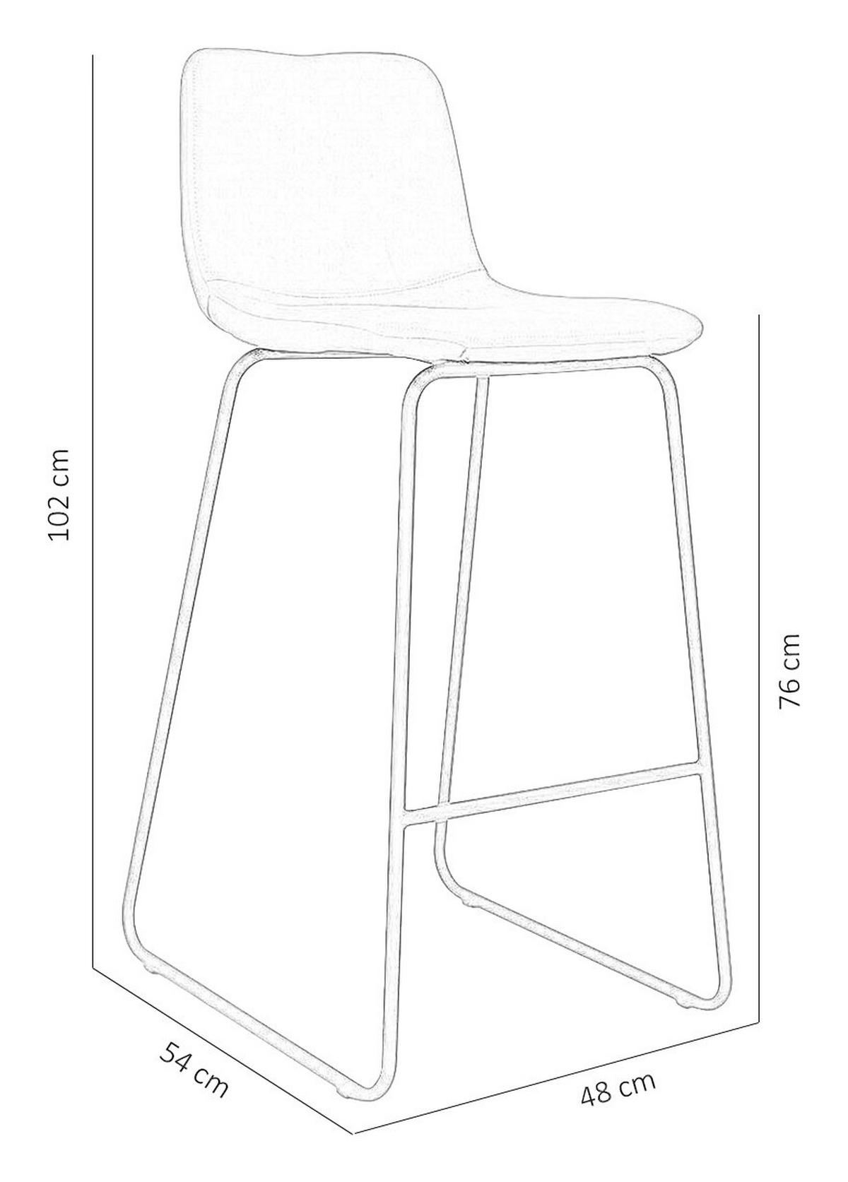 SADA BAROVÝCH ŽIDLÍ 2 kusy - černá/koňaková, Lifestyle, kov/plast (48/102/54cm) - MID.YOU
