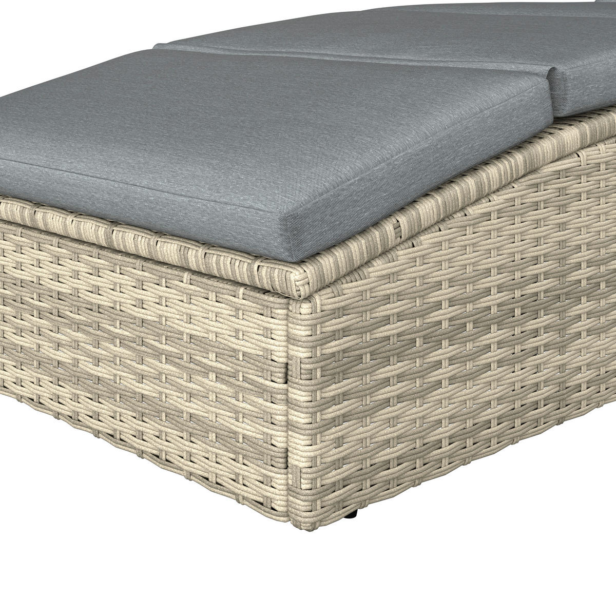 GARTENLIEGE 190/80/60 cm  - Grau, MODERN, Kunststoff/Textil (190/80/60cm) - Ambia Garden